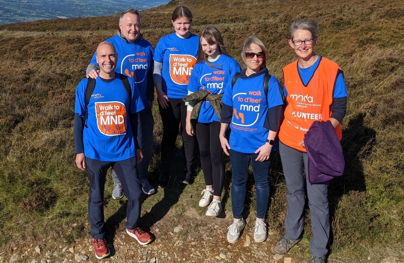 MS dons walking boots to help raise awareness of Motor Neurone Disease
