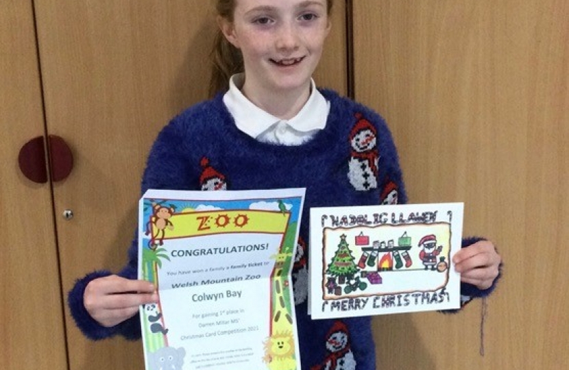 School girl helps spread Christmas joy across Conwy and Denbighshire