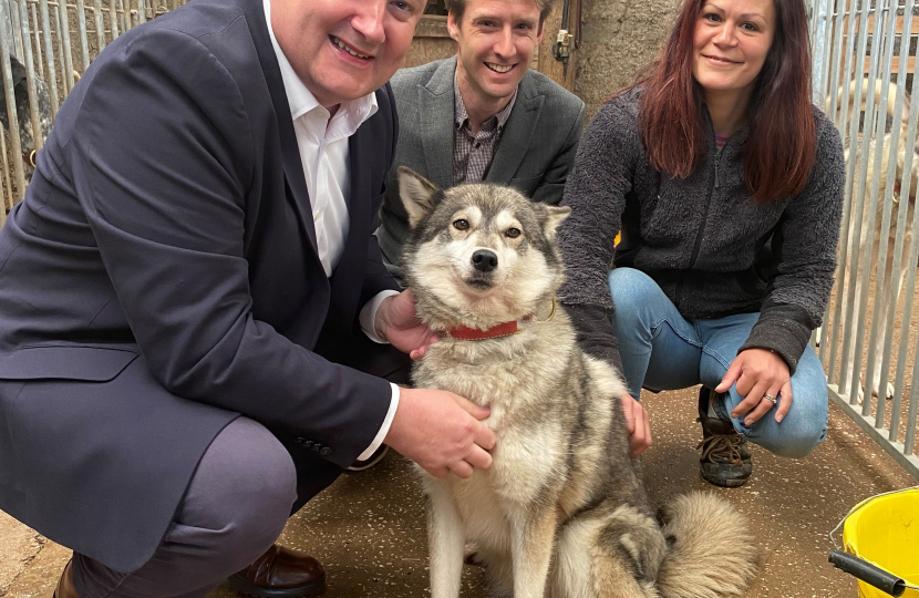 MSs visit Wales’ first outdoor activity provider offering husky rides and sleddog experiences 