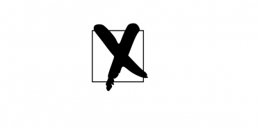 Black cross in voting box