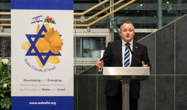 Clwyd West AM Darren Millar at the official launch of Wales Friends of Israel in the Senedd